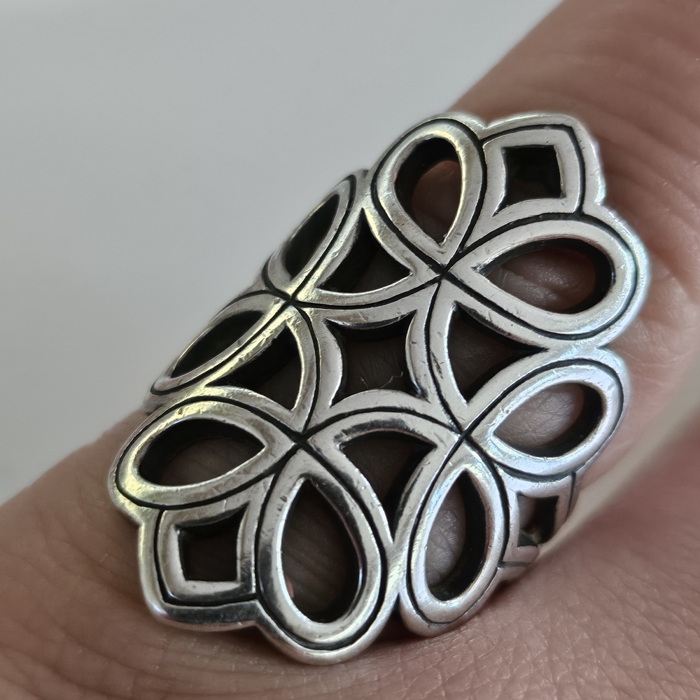 James Avery Silver Floral Ring